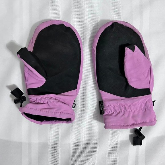 Girls Pink & Light Purple Hat & Mitten Set - Picture 2 of 10